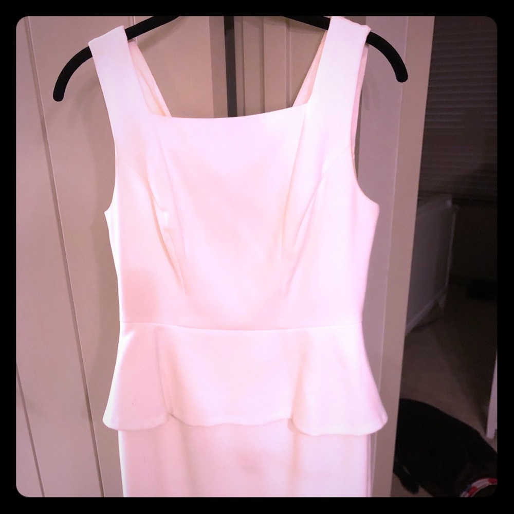 White Anne Klein Peplum Dress